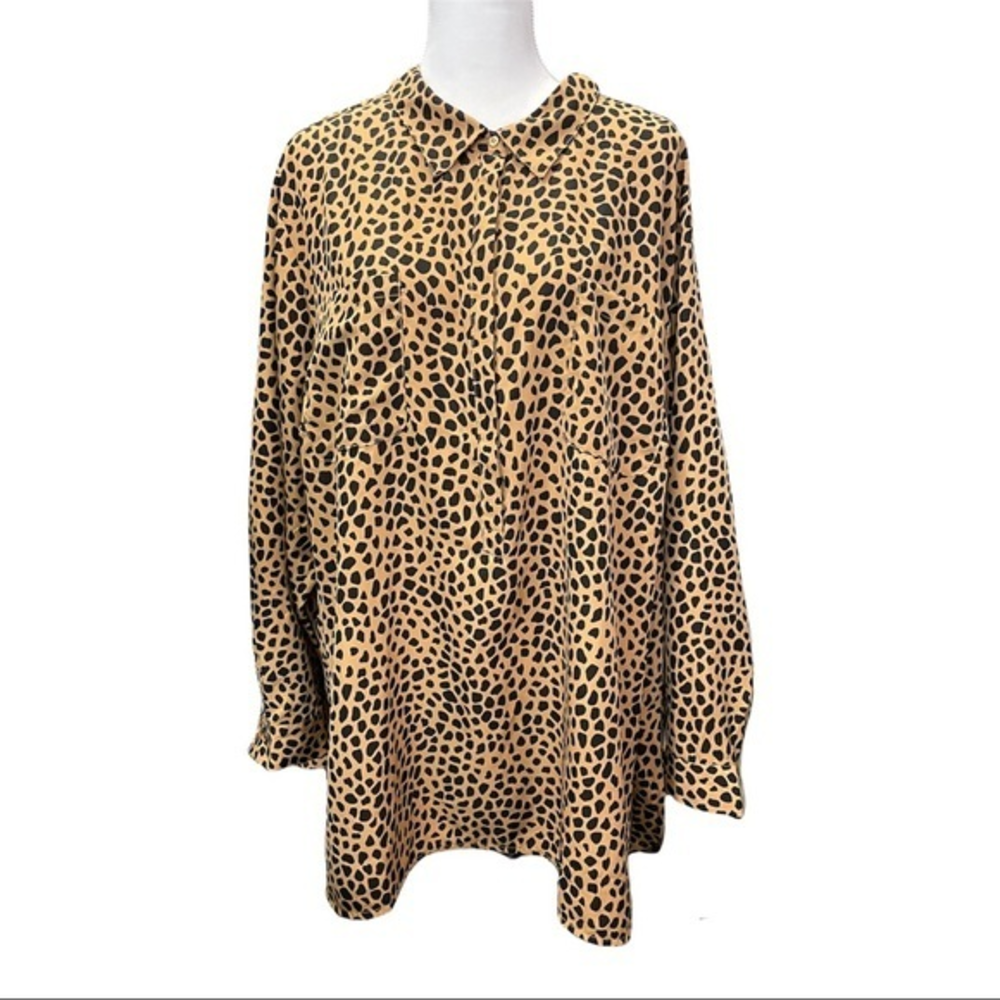 Jessica London Leopard Print Blouse